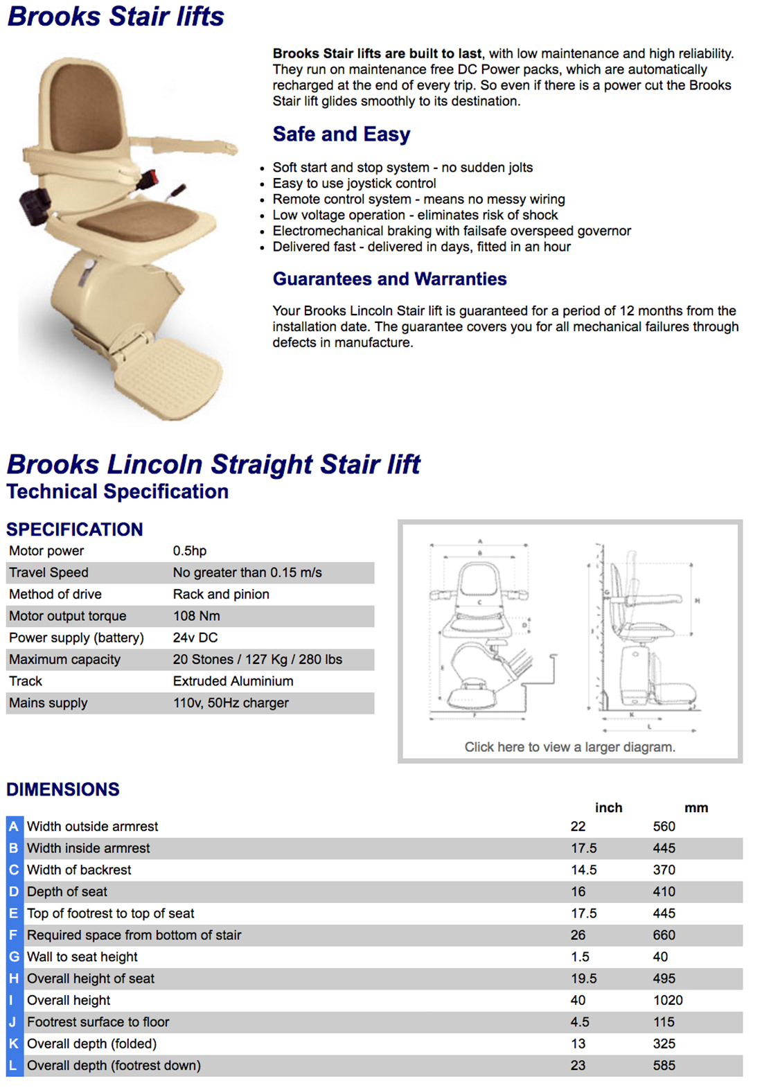 brooks stairlift repairs bronx